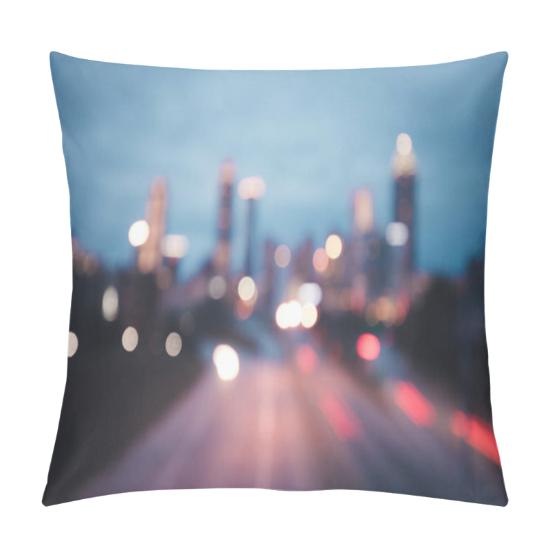 Personality  Bokeh Lights Of Modern City Night Skyline Pillow Covers