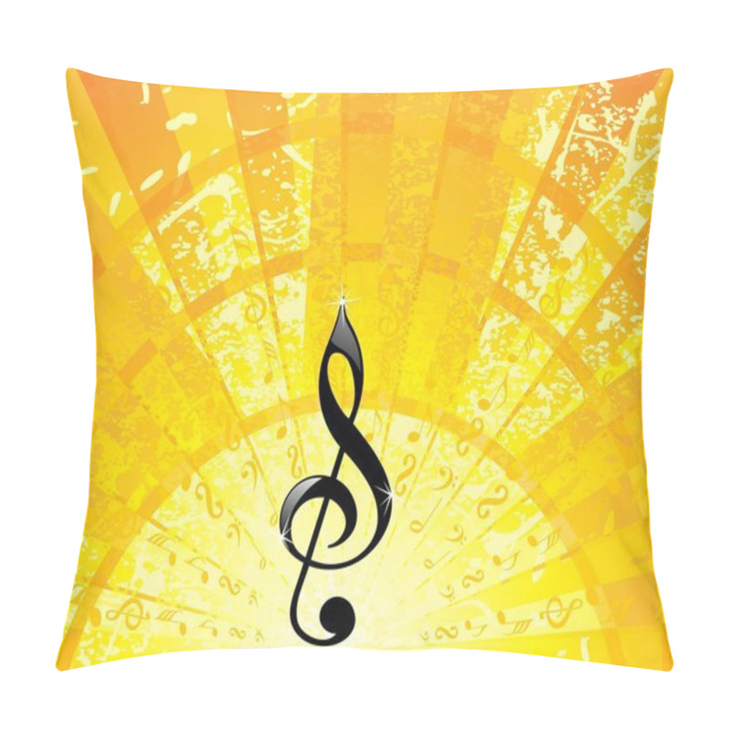 Personality  Texture Background With Music Notes Pillow Covers