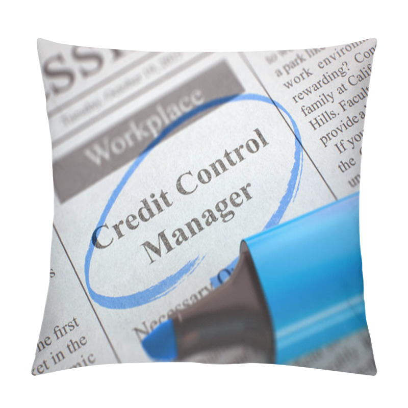 Personality  Now Hiring Credit Control Manager. 3D. Pillow Covers