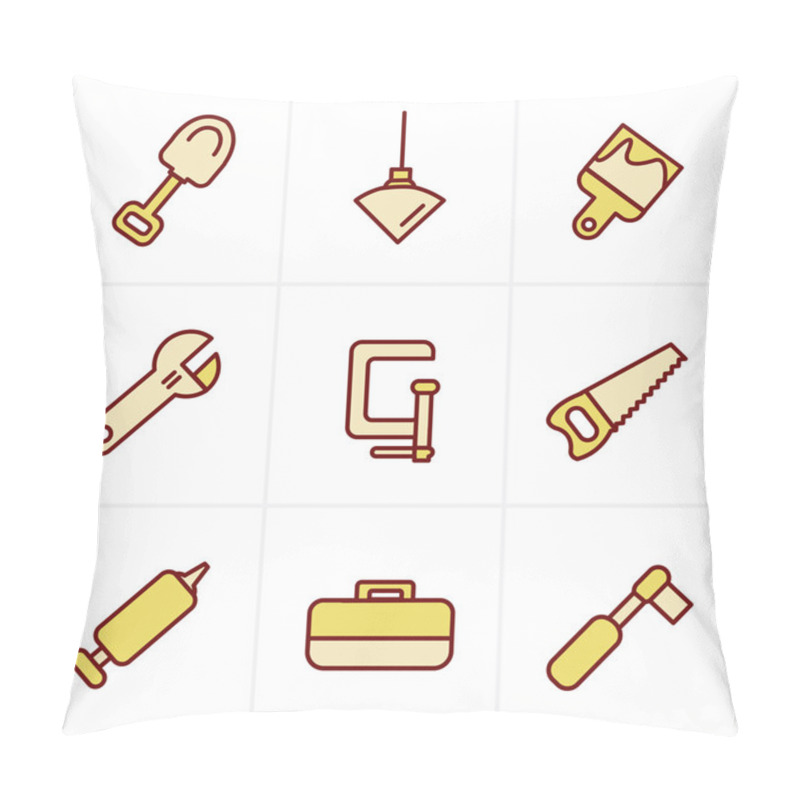 Personality  Icons Style Basic - Tools And Construction Icons Pillow Covers