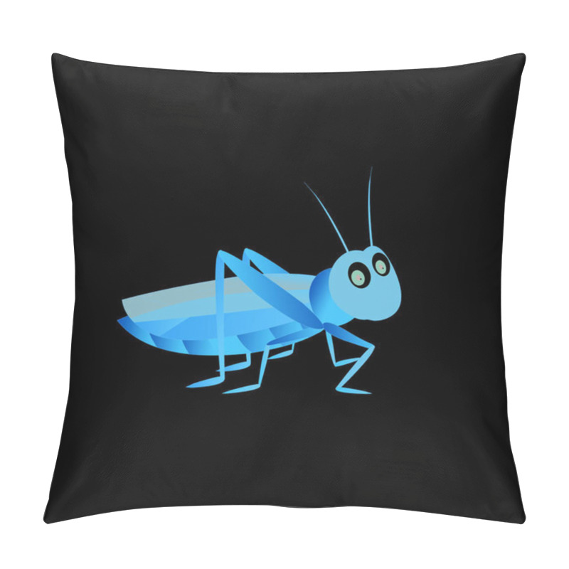 Personality  Brown Cricket - Cartoon Vector Image Pillow Covers