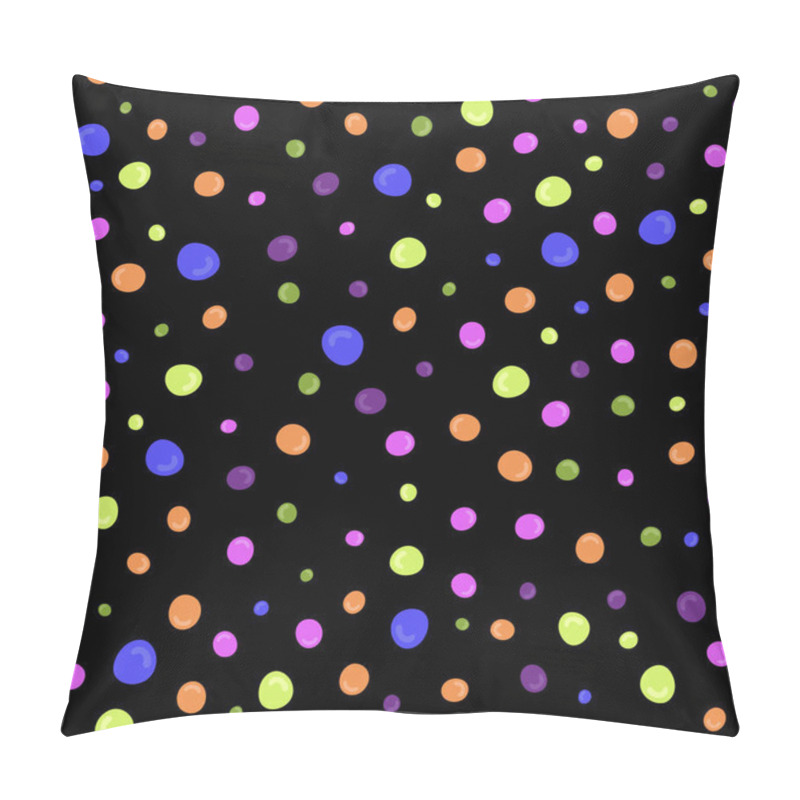 Personality  Colorful Seamless Pattern With Irregular Dots. Bubbles, Stones With Shadow. Packaging Template, Textiles, Party Prints, Bedding And Wallpaper. Pillow Covers