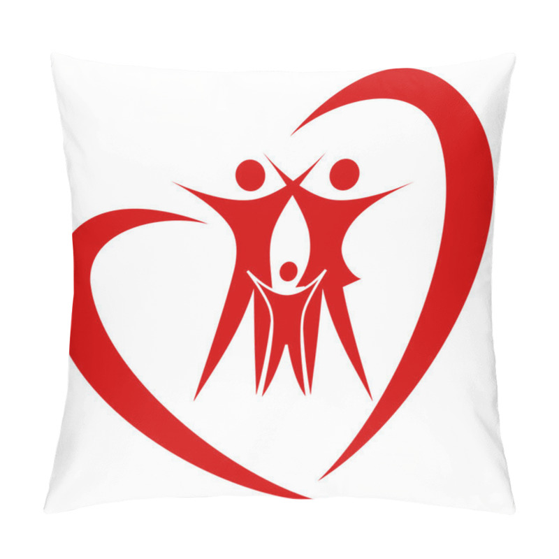 Personality  Heart Family Vector Pillow Covers