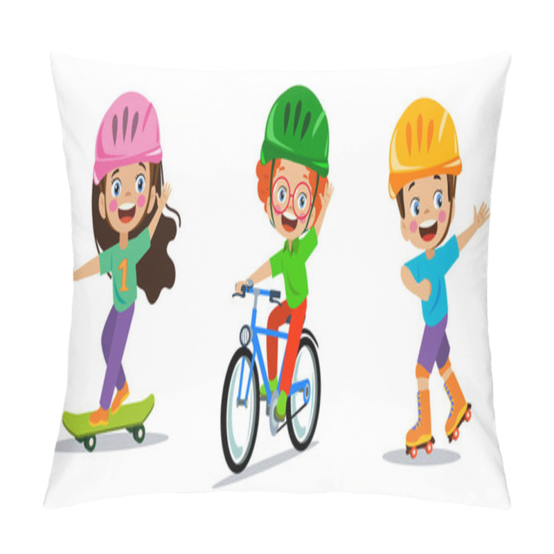 Personality  Happy Kids Making Various Sport Pillow Covers