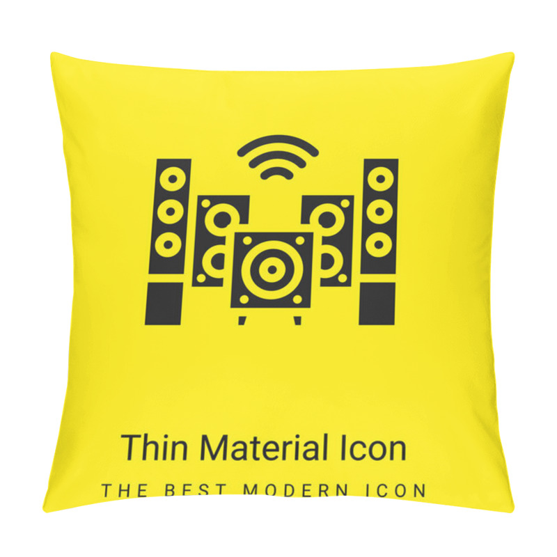 Personality  Audio Minimal Bright Yellow Material Icon Pillow Covers