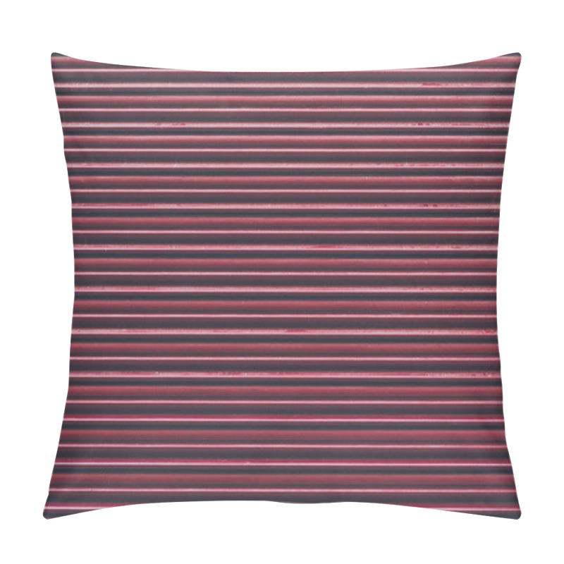 Personality  Red Horizontally Striped Wall For Background Pillow Covers