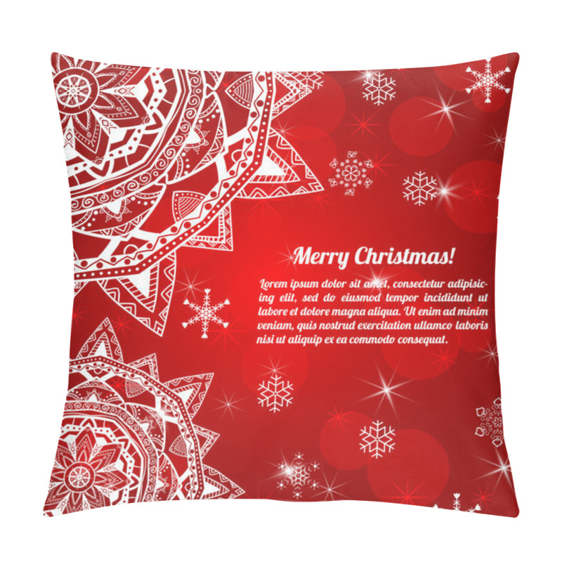 Personality  Invitation Christmas Card With Abstract Snowflakes Pillow Covers