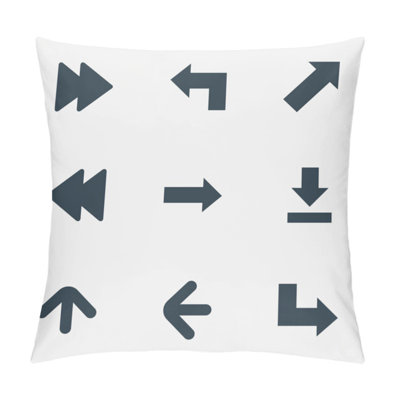 Personality  Vector Illustration Set Of Simple Cursor Icons. Elements Let Down, Pointer, Upward Direction And Other Synonyms Down, Ahead And Right. Pillow Covers