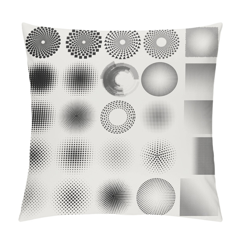 Personality  Set Of Vector Halftones Globe Pillow Covers