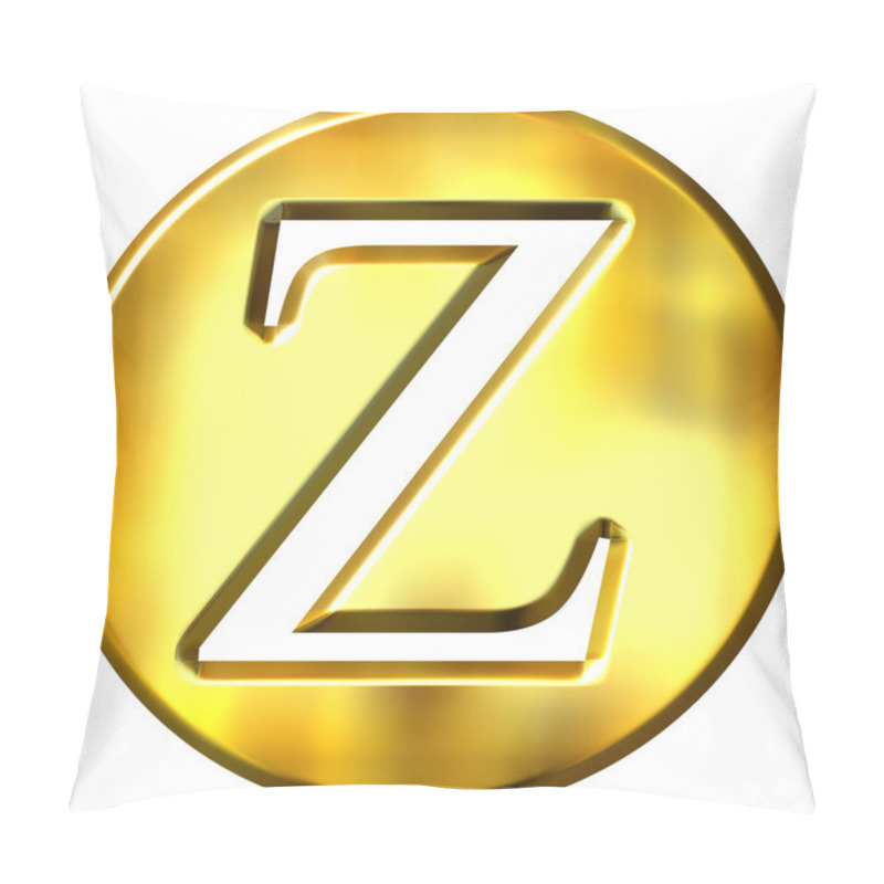 Personality  3D Golden Letter Z Pillow Covers