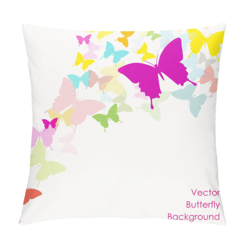 Personality  Vector Background With Butterfly Pillow Covers