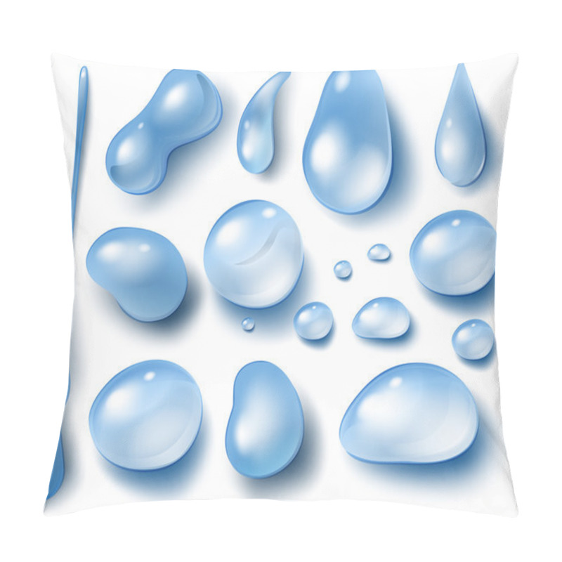 Personality  Set Of Water Drops On White Pillow Covers