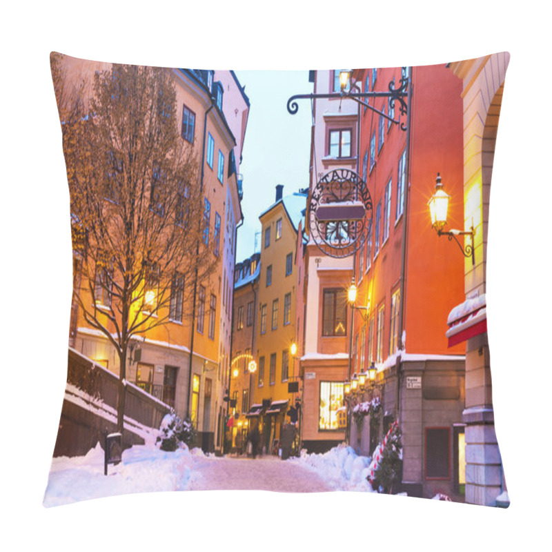 Personality  Winter In The Old Town In Stockholm, Sweden Pillow Covers