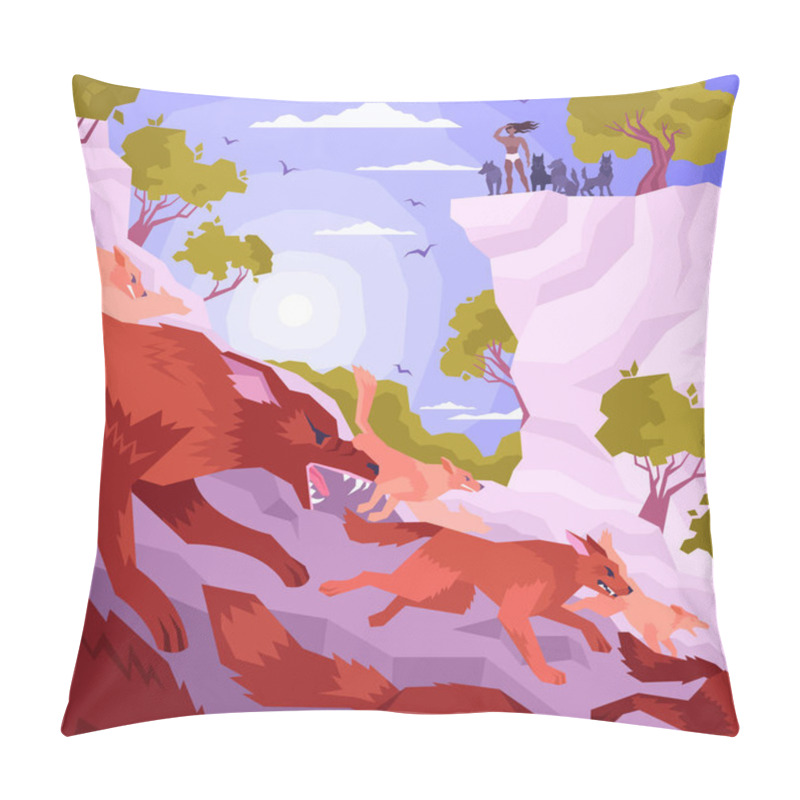 Personality  Flat Mowgli Composition Pillow Covers