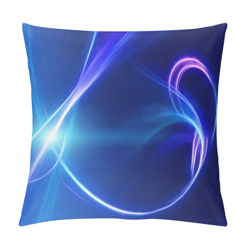 Personality  Abstract Blue Motion Curve Beam Background  Pillow Covers