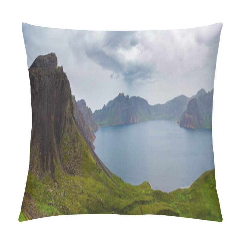 Personality  Tianhu Lake In The Volcanic Crater Of The Changbaishan (Paektu) Mountain At The Chinese-North Korean Border Pillow Covers