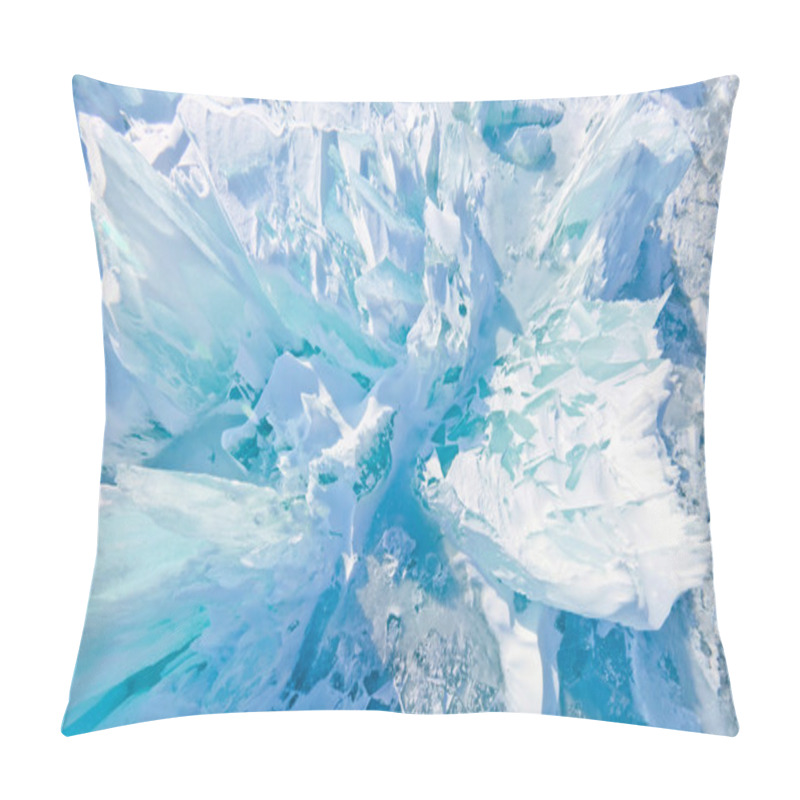 Personality  Blue Ice Hummocks Baikal Stereographic Panorama, Listvyanka Pillow Covers