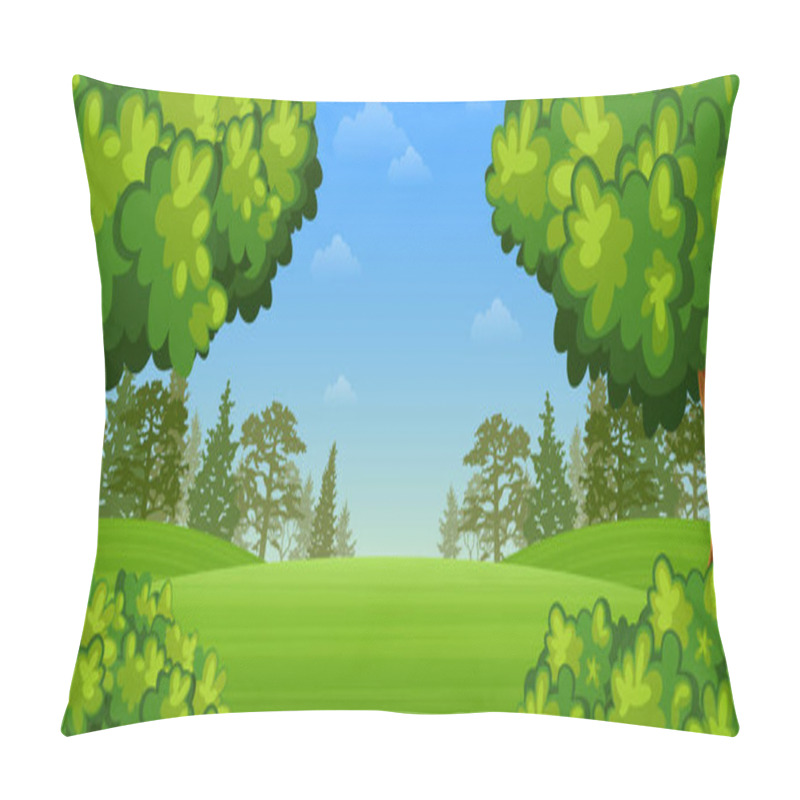 Personality  Beautiful Summer Landscape With Street Pillow Covers