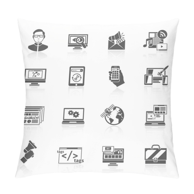 Personality  Seo Internet Marketing Icon Pillow Covers