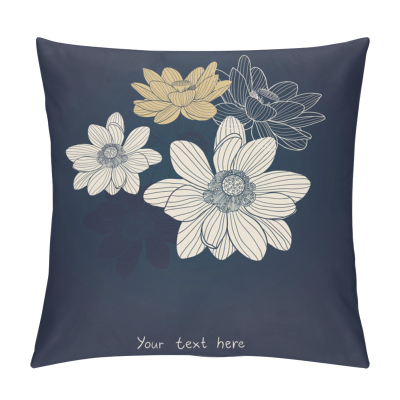 Personality  Water Lilies Beautiful Seamless Pattern Pillow Covers