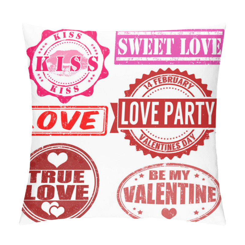 Personality  Stamps Set For Valentine Day Pillow Covers