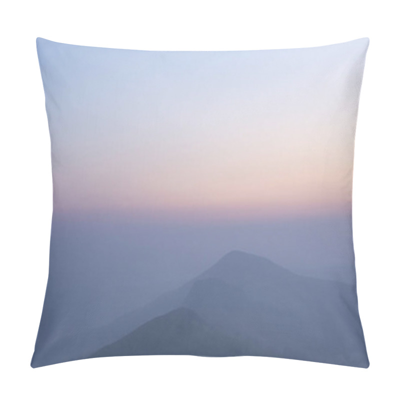 Personality  Stunning Winter Sunrise Landscape Image Of The Great Ridge In Th Pillow Covers