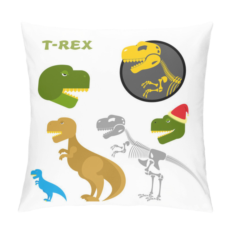 Personality  Tyrannosaurus Collection Of Items. Bones And The Skeleton. Head  Pillow Covers