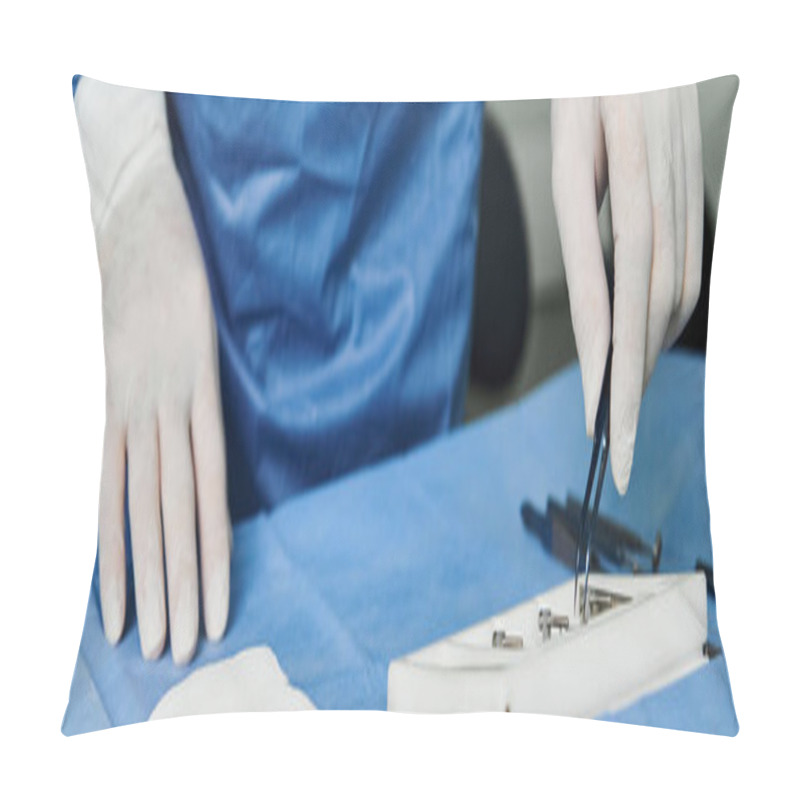 Personality  Doctor Preparing His Tools. Pillow Covers