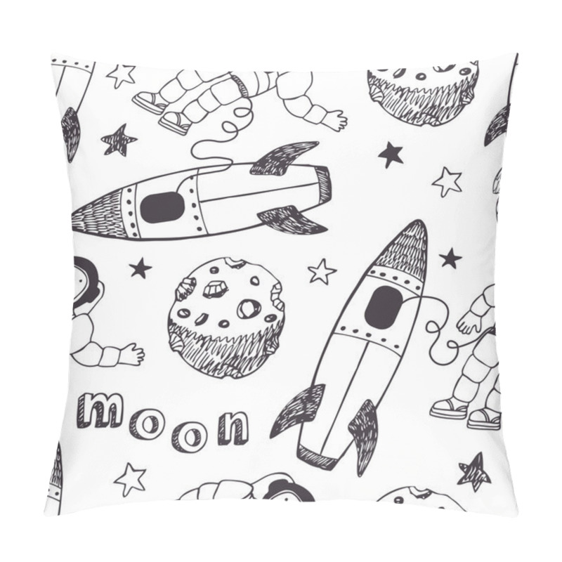 Personality  Rockets And Astronauts Pattern Pillow Covers