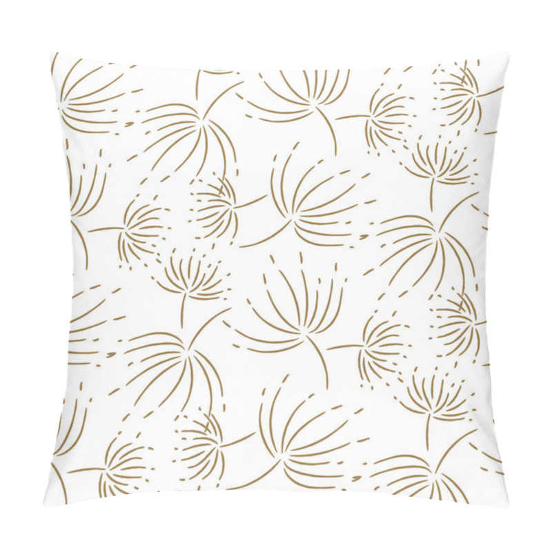 Personality  Flying Dandelion Seamless Vector Pattern For Wedding Design. Pillow Covers