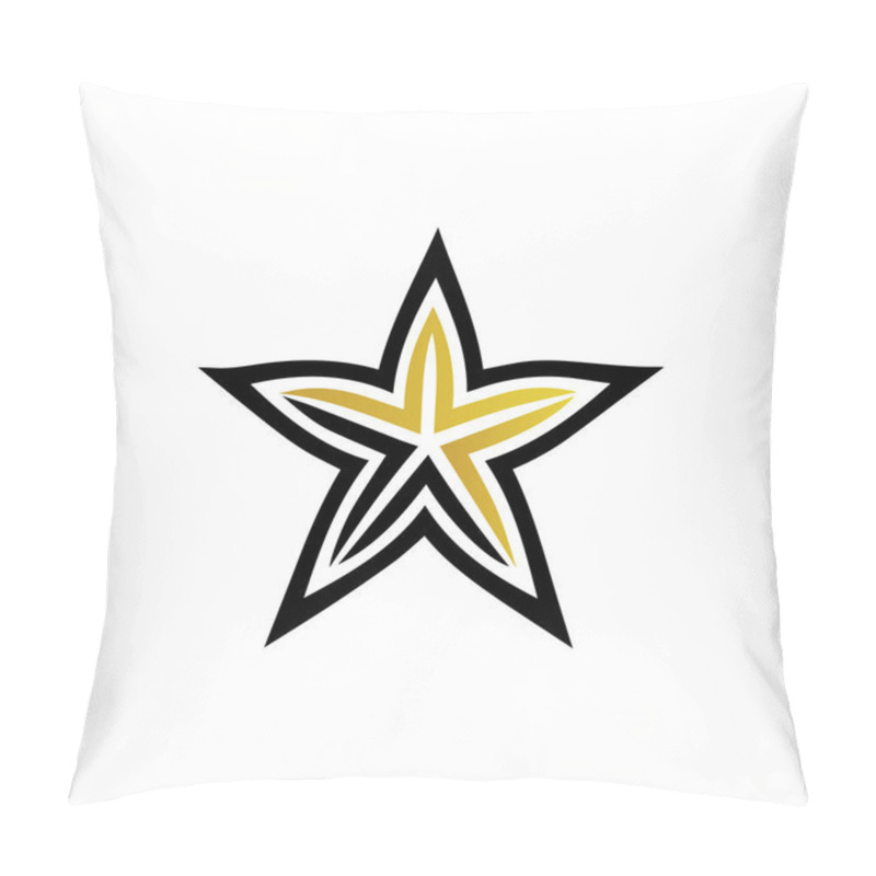 Personality  Modern Abstract Star Icon Design On A Minimal White Background Vector Illustration Pillow Covers