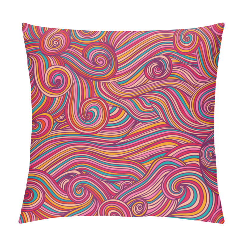 Personality  Seamless Waves Texture,wavy Background Pillow Covers