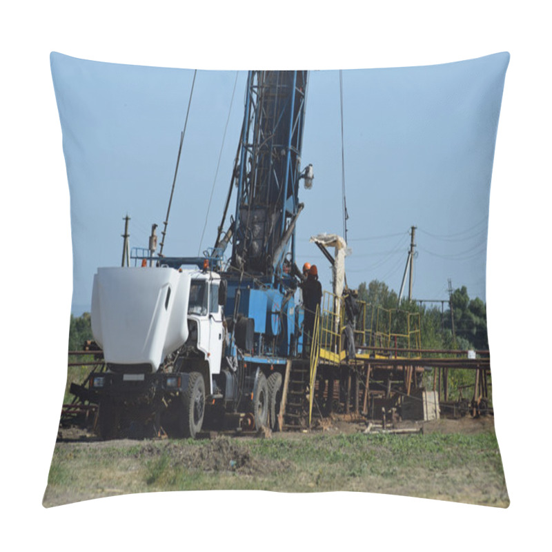 Personality  Carrying Out Repair Of An Oil Well Pillow Covers