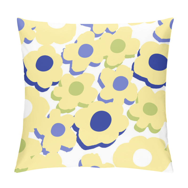 Personality  Seamless Hand Drawn Flowers Pattern On White Background , Greeting Card Or Fabric Pillow Covers