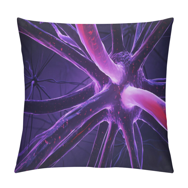 Personality  Closeup Of Purple Neuron Pillow Covers