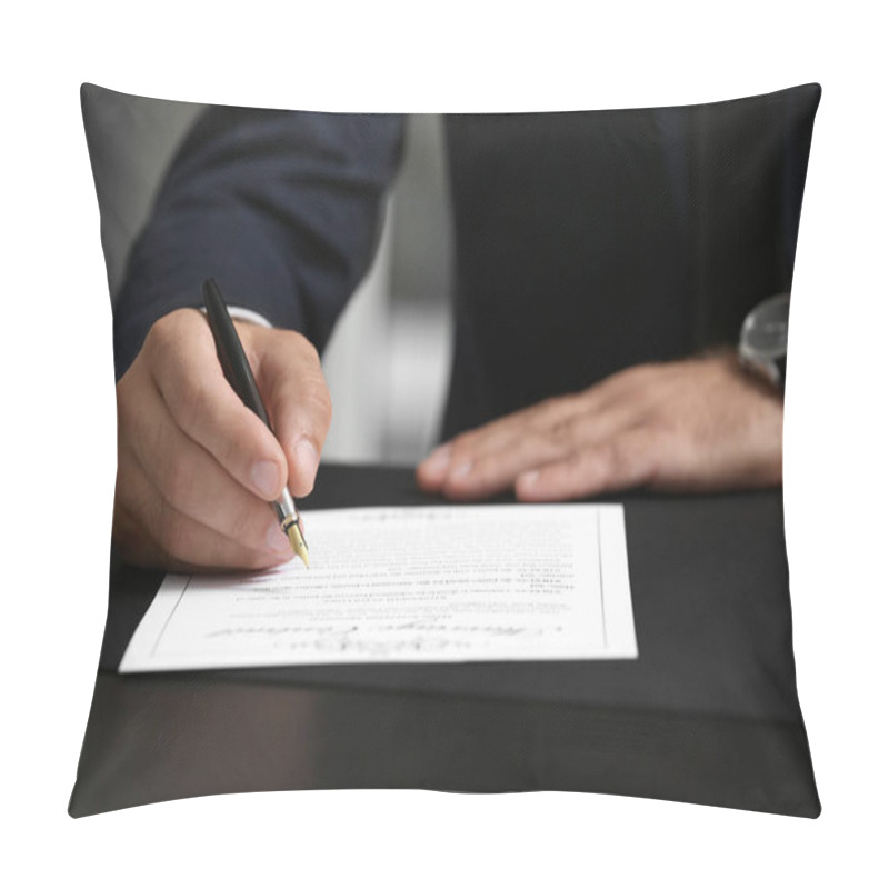 Personality  Man Signing Marriage Contract Pillow Covers