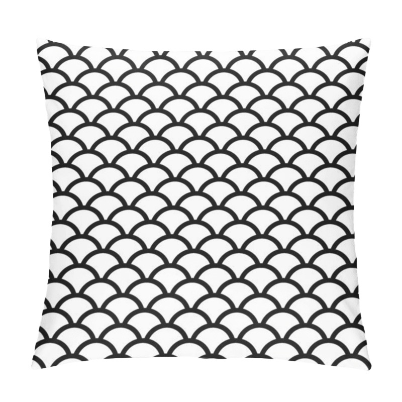 Personality  Scales  Monochrome  Seamless Pattern Pillow Covers