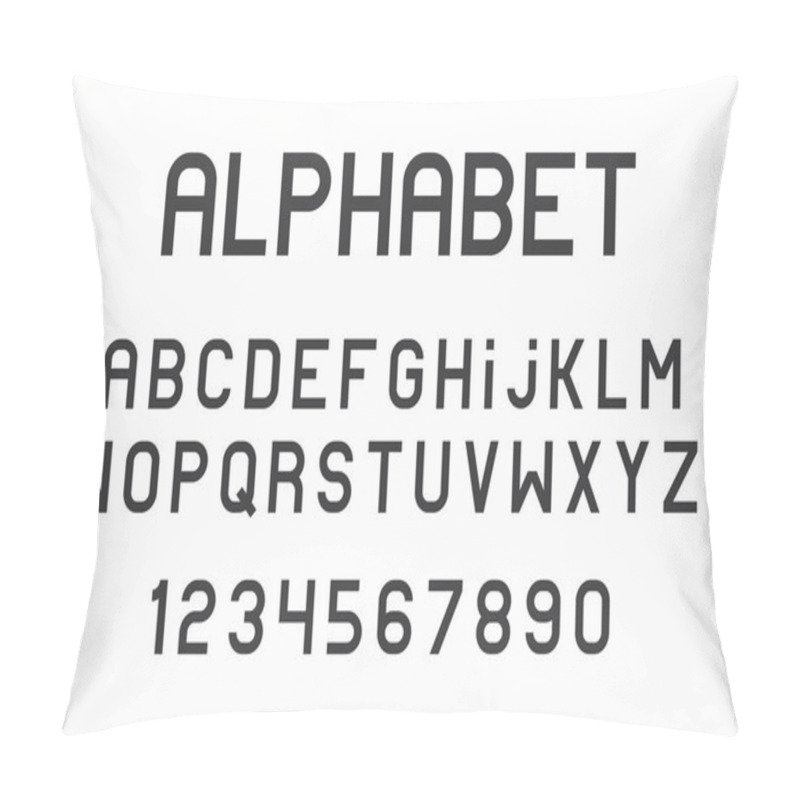 Personality  Black Of Font And Alphabet Pillow Covers