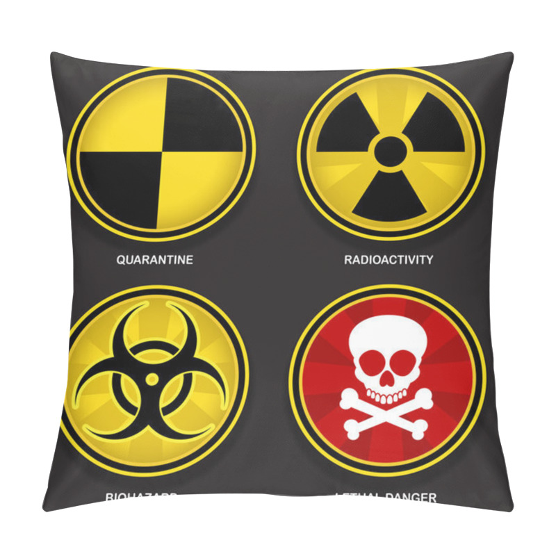 Personality  Hazard Symbols & Signs Pillow Covers