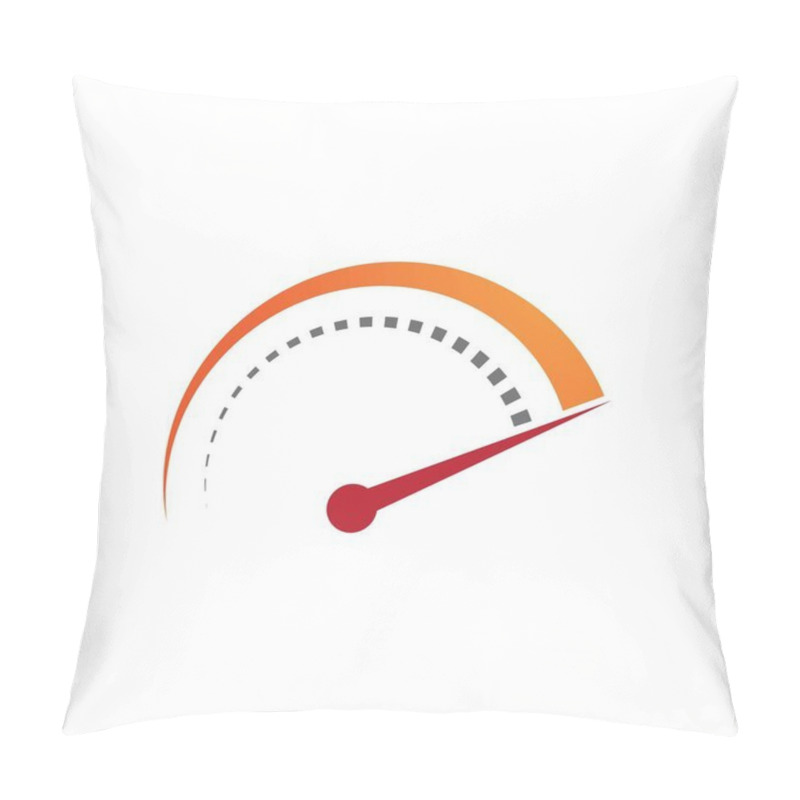 Personality  Speedometer Vector Illustration Icon Design Pillow Covers