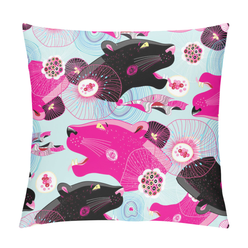 Personality  Fashionable Pattern With Panther Heads Pillow Covers