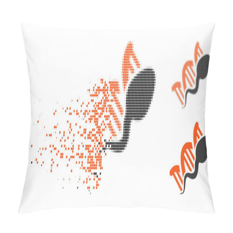 Personality  Dispersed Pixel Halftone Sperm Replication Icon Pillow Covers