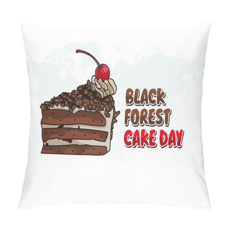 Personality  Vector Graphic Of Black Forest Cake Day Good For Black Forest Cake Day Celebration. Flat Design. Flyer Design.flat Illustration. Pillow Covers