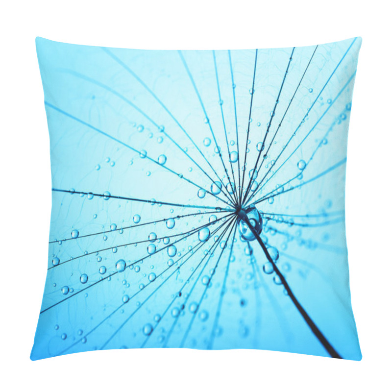 Personality  Dandelion Seeds With Water Drops Pillow Covers