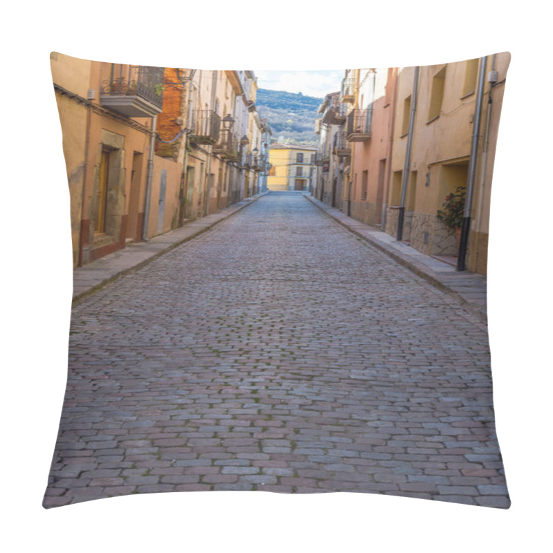 Personality  Beautiful Old Stone Houses In Spain Pillow Covers