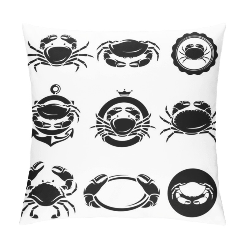 Personality  Crab Set. Pillow Covers