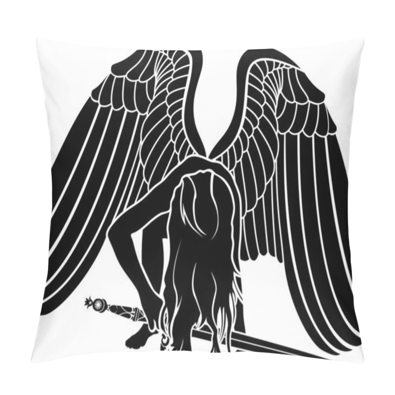 Personality  Fallen Angel With Sword Pillow Covers