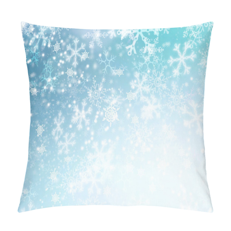 Personality  Winter Holiday Snow Background. Christmas Abstract Backdrop Pillow Covers