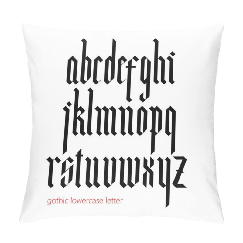 Personality  Blackletter Modern Gothic Font. Pillow Covers