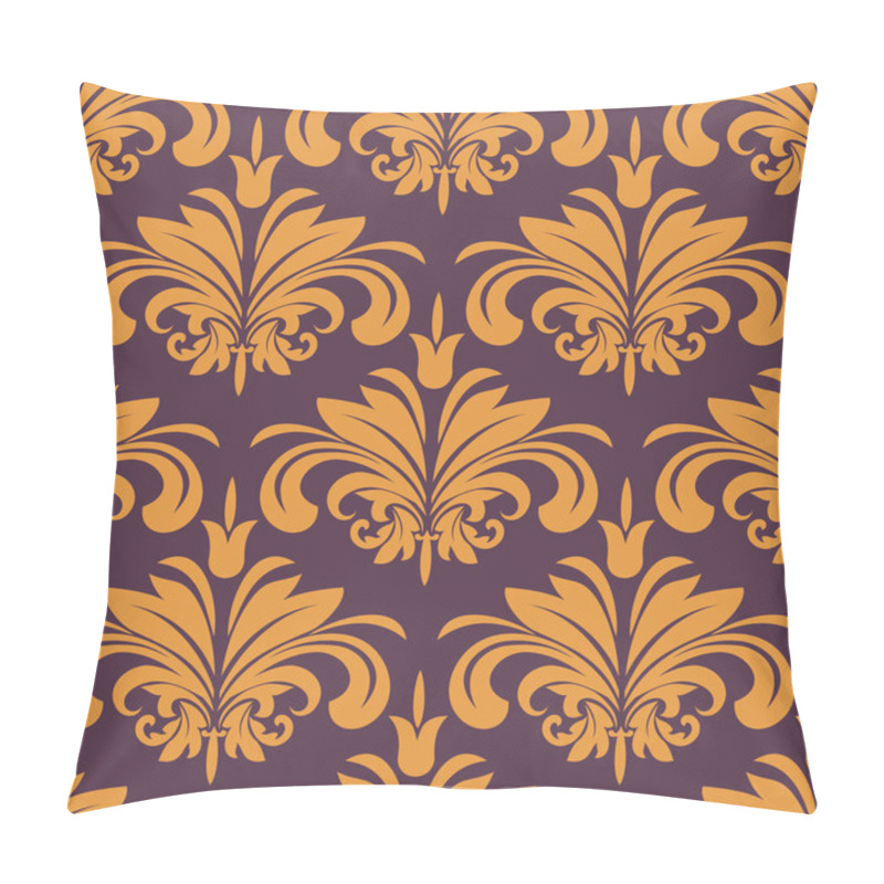 Personality  Orange Flourish Seamless Background Pillow Covers